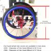 22/24inch Hand Push Cover Wheelchair Push Rim Covers Wheelchair Rear Wheel Push Ring Silicone Protective Cover Wheelchair Accessories Non-Slip Wear-Resistant Improve Grip and Traction,001,24inches view 3