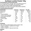 Sunflower Lecithin Powder - 100g - Phosphatides - Vegan view 2