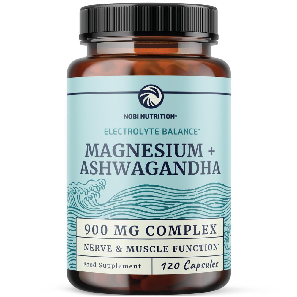 Magnesium Ashwagandha | Stress Relief & Rest for Adults | Relax, Reset, Support Calm Mood & Muscle Health with Magnesium Citrate & Oxide 400 mg + Ashwagandha 500 mg | Calming Supplements | 120 Ct