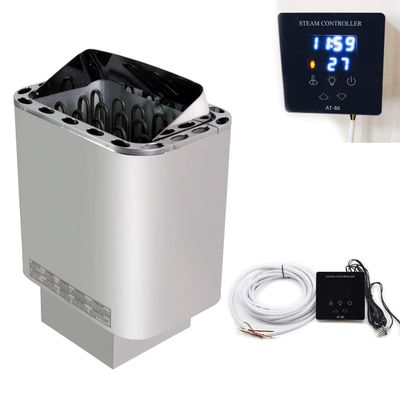 UIGJIOG Sauna Heater 3-9 Kw 30 To 110 C Overheating Protection Thermostat Sauna Heater Electric Sauna Stove Wet&Dry with External Digital Display Controller Stainless Steel Home SPA Sauna Room,4.5KW