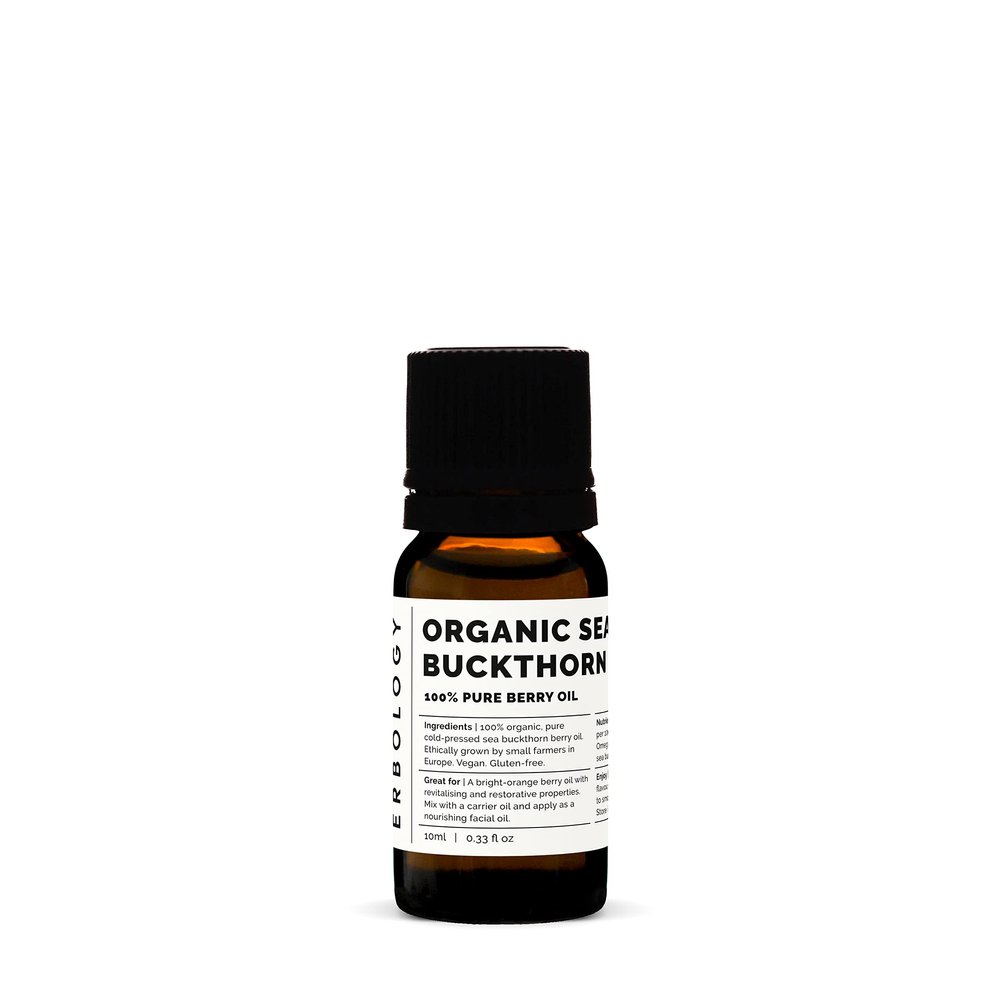 100% Organic Sea Buckthorn Oil 10ml - Cold-Pressed 50:1 - Premium Quality - Rich in Omega-7 and Beta-Carotene - Straight from Farm - Non-GMO - No Additives or Preservatives - Recyclable Glass Bottle