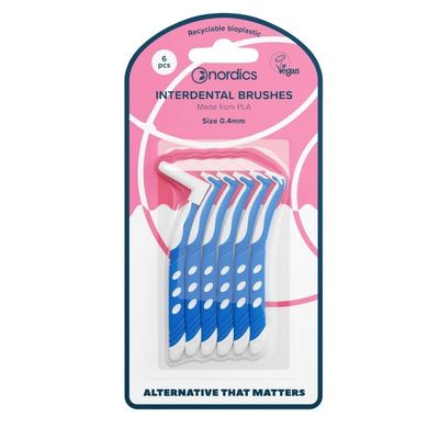 Eco Interdental Toothbrushes L-Shape PLA 6 x 0.4 mm