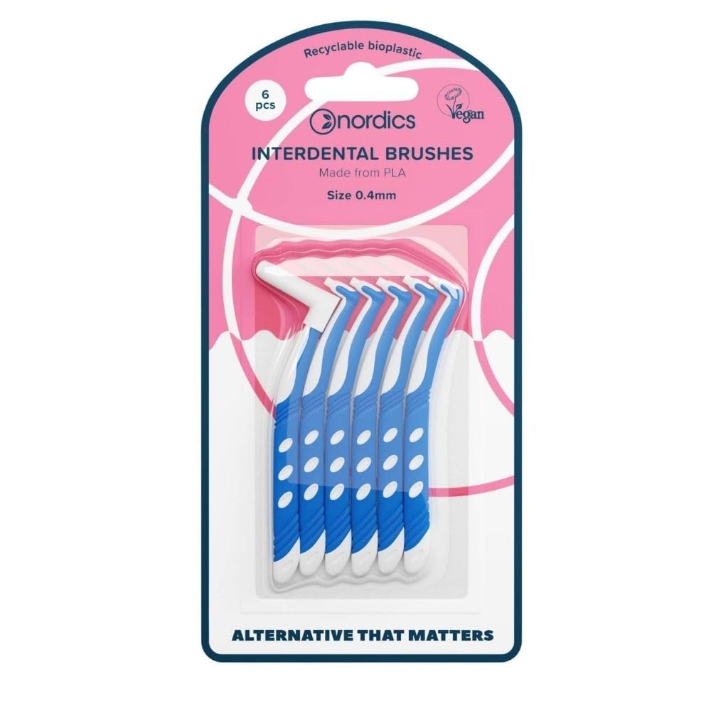 Eco Interdental Toothbrushes L-Shape PLA 6 x 0.4 mm