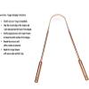4 Pack Copper Tongue Cleaner Scraper Fights Bad Breath Treatment for Adults Kids Oral Care Hygiene, Thick Safe Blunt Edges Flexible handle and Comfortable Grip view 2