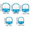 Beard Shaper Tools, 5Pcs Goatee Beard Shaper Transparent Blue Mustache Styling Template Beard Styling Tool view 3