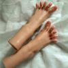 1 Pair Foot Model Silicone Mannequin Foot Model Foot Fetish Silicone Foot Fetish Toy Woman Feet Mould Display Jewellery Sandal Shoe Sock Display Art Sketch view 2