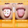 4 Pcs Tongue Scraper,Tongue Scraper with Case Cleaner Stainless Steel Tongue Brush Set for Adults & Kids,Toungescraper with Travel Case Tongue Scrapers for Adults Kids - Oral Hygiene & Fresh Breath view 3