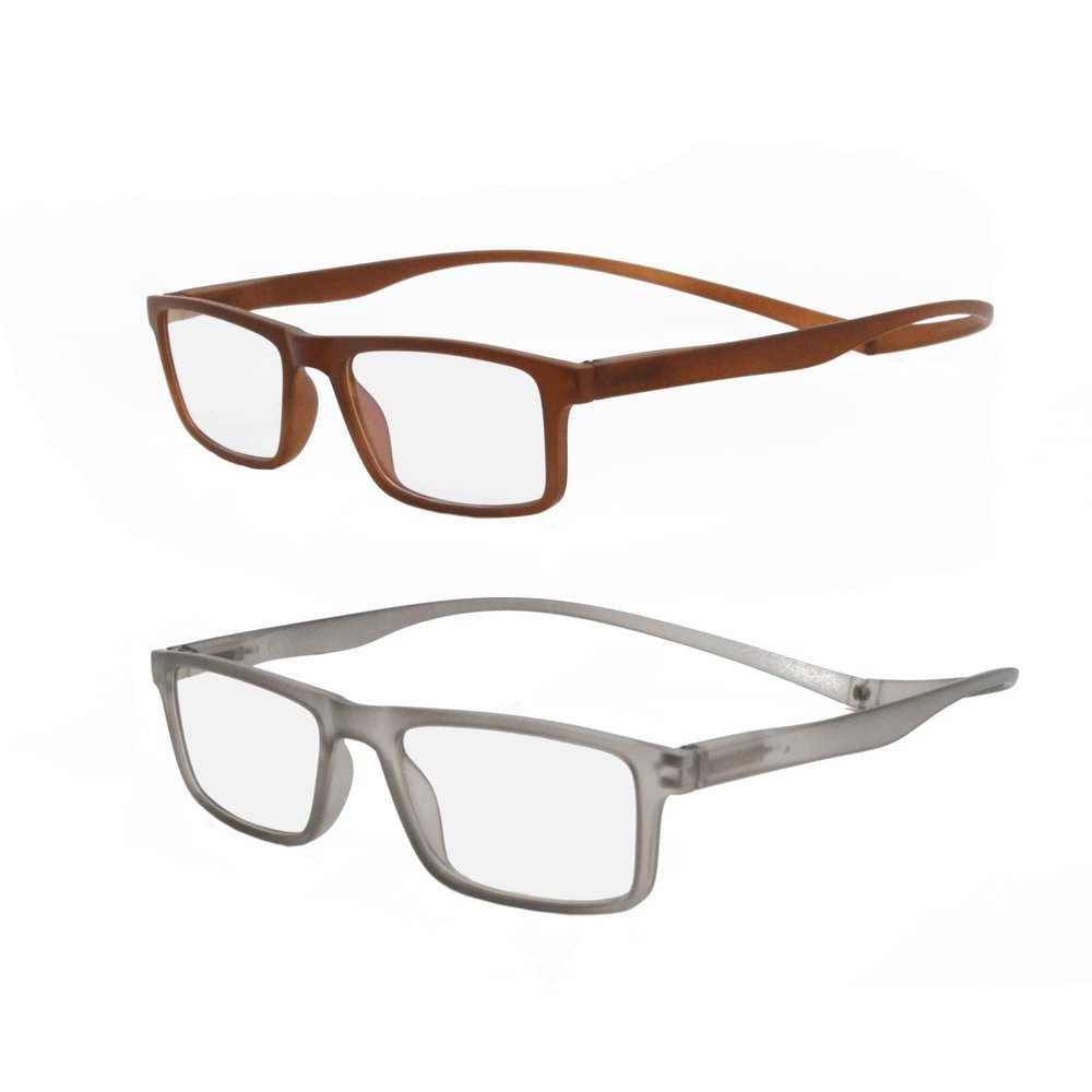 SIKAITE Blue Light Blocking Glasses Magnetic Reading Glasses Computer Wrapped Reader (brown and grey, 1.5, diopters)