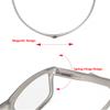 SIKAITE Blue Light Blocking Glasses Magnetic Reading Glasses Computer Wrapped Reader (brown and grey, 1.5, diopters) view 4