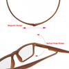 SIKAITE Blue Light Blocking Glasses Magnetic Reading Glasses Computer Wrapped Reader (brown and blue, 3.0, diopters) view 4
