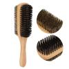 Beard Brush for Men, Double Sided Short Beard Brush, Large Facial Hair Cleaning Brush, for Thick Coarse Hair, Use for Smoothing, Wave Styles, Soft on Scalp view 1
