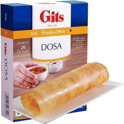 Gits Dosa Instant Breakfast Mix 500g - A Traditional Indian Crispy Brown Dosa Savory Snack - A South Indian Snack Made Of Fermented Rice (Pack of 1)