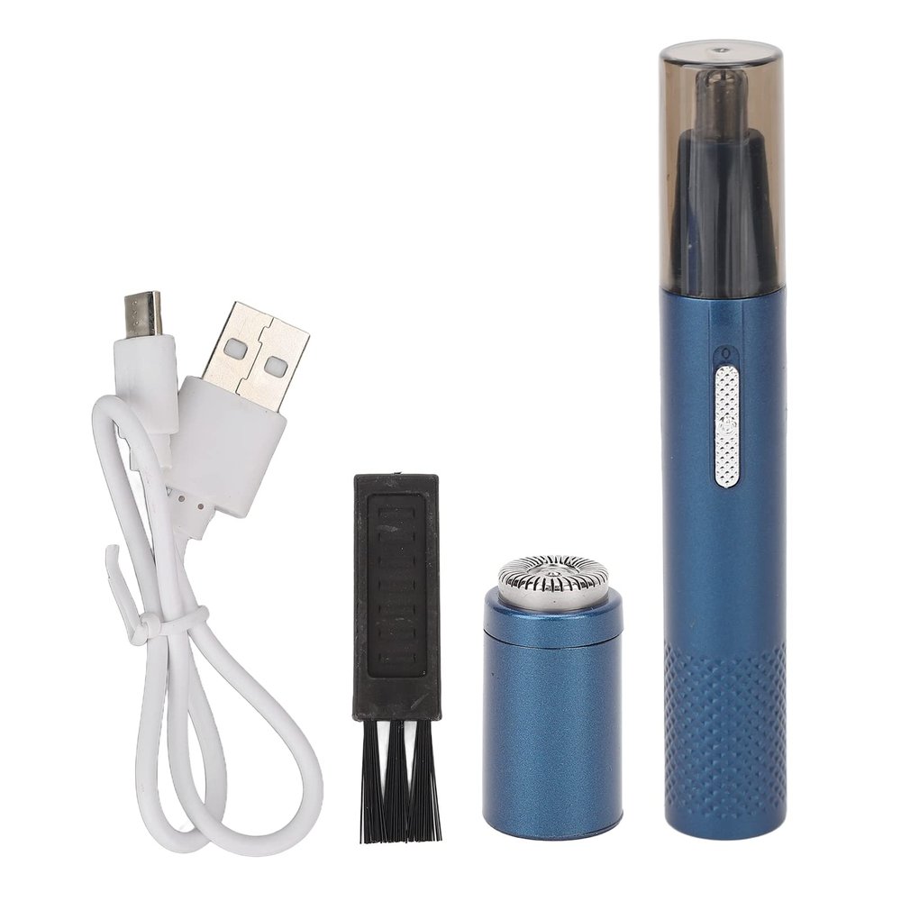 Ear and Nose Hair Trimmer - USB Rechargeable Nose Trimmer for Men & Women with Replaced Cutterhead, Eyebrow Facial Hair Trimmer, 360 Rotating Trimming, 3D Floating Veneer Design