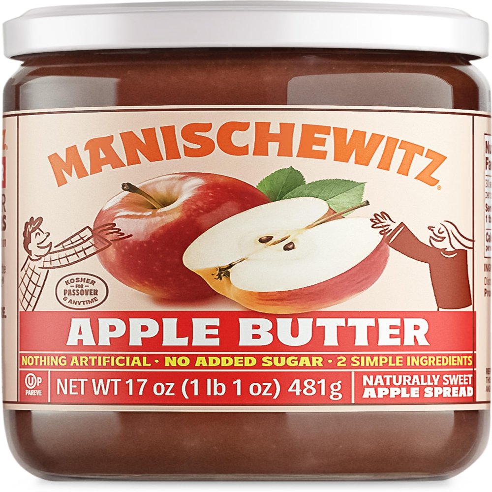 Manischewitz Apple Butter, 481g | Smooth & Sweet Spread, Great for Sauces & Glazes, No Sugar Added