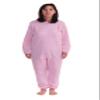 FERRUCCI COMFORT Onesies pajamas with Back Zip for elderly, winter fabric - 9014/1 - For incontinence, Alzheimer's or dementia, Jumpsuit (XS, Rosa) view 3