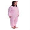 FERRUCCI COMFORT Onesies pajamas with Back Zip for elderly, winter fabric - 9014/1 - For incontinence, Alzheimer's or dementia, Jumpsuit (XS, Rosa) view 4