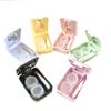 Contact Lenses Compact Travel Storage Case and Applicator Soaking Kit with Mirror Pastel Pink Lilac Yellow Green Blue Black (Green) view 1
