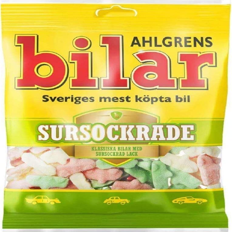 Ahlgrens Bilar Sursockrade  Sour Sweets 100g x 42