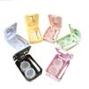 Contact Lenses Compact Travel Storage Case and Applicator Soaking Kit with Mirror Pastel Pink Lilac Yellow Green Blue Black (Yellow) view 1