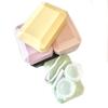Contact Lenses Compact Travel Storage Case and Applicator Soaking Kit with Mirror Pastel Pink Lilac Yellow Green Blue Black (Yellow) view 3
