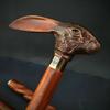 Victorian Wooden Walking Stick Cane Rabbit Copper Finish Ideal Vintage Gift Men/Women Father/Mother view 1