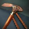 Victorian Wooden Walking Stick Cane Rabbit Copper Finish Ideal Vintage Gift Men/Women Father/Mother view 2