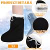 2 Pcs Cast Toe Cover Sock Thick and Warm Foot Cast Sock Adjustable Cast Toe Cover Foot Warmer Black Warm Plaster Stocking Protective for Women and Men Leg Foot Ankle When Walking (13.39 x 10.24 Inch) view 3