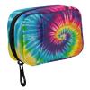 Fustylead Abstract Swirl Design Tie Dye Pill Organizer and Storage Weekly with Zipper, Removable Pill Box Portable Medicine Organizer for Vitamin Fish Oil Supplement view 1