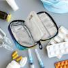 Fustylead Abstract Swirl Design Tie Dye Pill Organizer and Storage Weekly with Zipper, Removable Pill Box Portable Medicine Organizer for Vitamin Fish Oil Supplement view 2