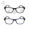 2 Pack Mens Womens Lightweight Flexible Reading Glasses Readers Eyeglass with Spring Hinges (black and blue, 2.5, diopters) view 2