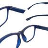2 Pack Mens Womens Lightweight Flexible Reading Glasses Readers Eyeglass with Spring Hinges (black and blue, 2.5, diopters) view 4
