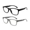 2 Pack Mens Womens Lightweight Flexible Reading Glasses Readers Eyeglass with Spring Hinges (black and grey, 1.0, diopters) view 1