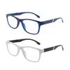 2 Pack Mens Womens Lightweight Flexible Reading Glasses Readers Eyeglass with Spring Hinges (blue and white, 2.5, diopters) view 1