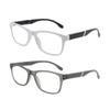 2 Pack Mens Womens Lightweight Flexible Reading Glasses Readers Eyeglass with Spring Hinges (grey and white, 2.5, diopters) view 1