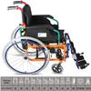 GUNEL Kids Pediatric Wheelchair Wheelchair for children's Fracture and Injury Rehabilitation, Aluminum Alloy Lightweight Folding Leg Lift Small Trolley (Size : D) view 3