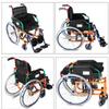 GUNEL Kids Pediatric Wheelchair Wheelchair for children's Fracture and Injury Rehabilitation, Aluminum Alloy Lightweight Folding Leg Lift Small Trolley (Size : D) view 4