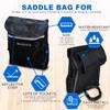 AlveyTech Saddle Bag for Mobility Scooter, Wheelchair, & Power Chair (Large, Black) - Armrest Accessories Holder for Wheelchairs and Electric Scooters, Side Pouch Storage Organizer, Bags for Adults view 2