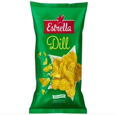 Estrella Dillchips  Dill Flavoured Crisps, 21 x 175g
