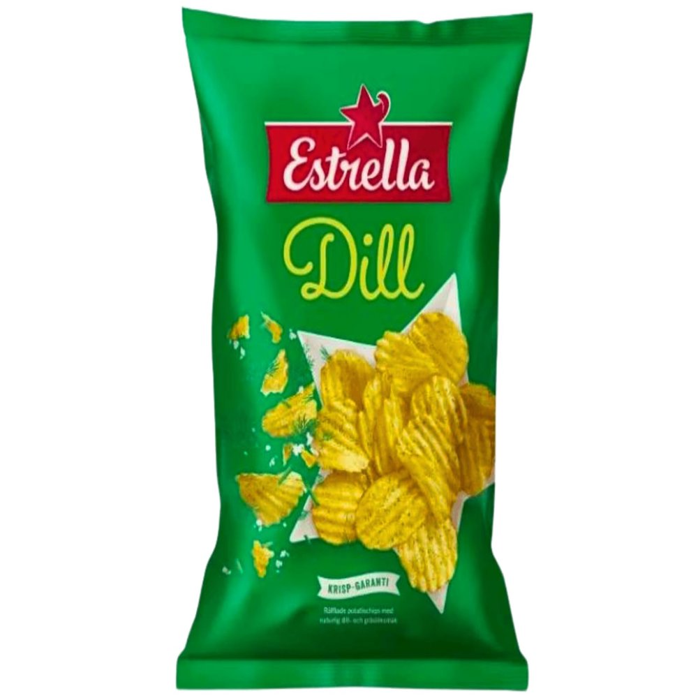 Estrella Dillchips  Dill Flavoured Crisps, 21 x 175g
