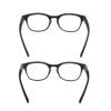 2 Pack Lightweight Reading Glasses Readers with Spring Hinge Premium Wood Grain Temples for Men Women (grey and dark green, 3.5, multiplier_x) view 3