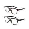 2 Pack Lightweight Reading Glasses Readers with Spring Hinge Premium Wood Grain Temples for Men Women (brown and dark green, 2.0, multiplier_x) view 1