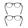 2 Pack Lightweight Reading Glasses Readers with Spring Hinge Premium Wood Grain Temples for Men Women (grey and purple, 2.0, multiplier_x) view 3