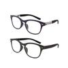 2 Pack Lightweight Reading Glasses Readers with Spring Hinge Premium Wood Grain Temples for Men Women (dark green and purple, 3.0, multiplier_x) view 1