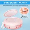 Denture Bath Box, Retainer Case for Braces, Leakproof Portable Retainer Box, Denture Cleaning Kit with Cleaner Brush Carabiner, Strainer & Mirror, Denture Cup for Aligner Retainer Mouth Guard view 2