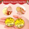 10 Pieces Merry Christmas Acrylic Cupcake Toppers Snowflake Shapes Round Mirror Engraved Cake Topper Cupcake Decorations for Birthday Party (Gold) view 2