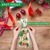 Pack of 100 Christmas Sweet Bags, Cellophane Bags, Snowflake Christmas Cookie Bags, Biscuits Goody Bags with 100 Twist Ties for Cookies, Biscuits, Pralines (Christmas Tree) view 4