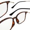 2 Pack Unisex Blue Light Blocking Ultralight Reading Glasses Rectangle Computer Readers with Spring Hinges for Men and Women (Leopard and Burgundy, 2.5, multiplier_x) view 4