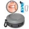 Denture Bath Box, Retainer Case for Braces, Leakproof Portable Retainer Box, Denture Cleaning Kit with Cleaner Brush Carabiner, Strainer & Mirror, Denture Cup for Aligner Retainer Mouth Guard view 1