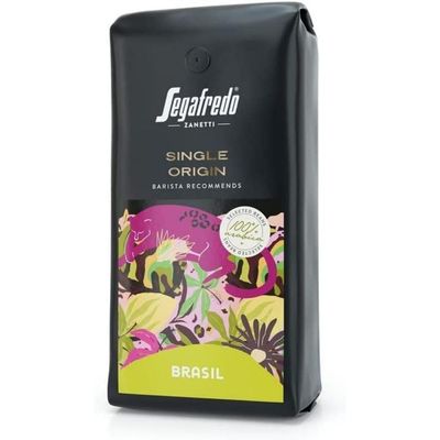 Segafredo Zanetti Coffee Beans Single Origin Brasil 100% Arabica - 1Kg Pack - Barista Recommends - Selected Roasted Coffee Beans, Hints of dried Fruit with Nuts and Chocolate
