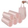 4 GALLON Bathroom Trash Bags , 5 Rolls/100 Counts Small HANDLES Garbage Bags for Office, Kitchen,Bedroom Waste Bin,Colorful Portable Strong Rubbish Bags (Rose gold 100Counts) view 1